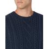 imageAmazon Essentials Mens LongSleeve 100 Cotton Fisherman Cable Crewneck SweaterNavy