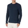imageAmazon Essentials Mens LongSleeve 100 Cotton Fisherman Cable Crewneck SweaterNavy