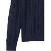 imageAmazon Essentials Mens LongSleeve 100 Cotton Fisherman Cable Crewneck SweaterNavy