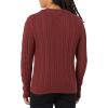 imageAmazon Essentials Mens LongSleeve 100 Cotton Fisherman Cable Crewneck SweaterOxblood
