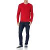 imageAmazon Essentials Mens LongSleeve 100 Cotton Fisherman Cable Crewneck SweaterRed