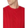 imageAmazon Essentials Mens LongSleeve 100 Cotton Fisherman Cable Crewneck SweaterRed