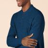 imageAmazon Essentials Mens LongSleeve Soft Touch Henley SweaterBlue
