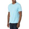 imageAmazon Essentials Mens Short Sleeve TShirts SlimFit Crewneck Pack of 2Aqua Blue