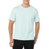 imageAmazon Essentials Mens Short Sleeve TShirts SlimFit Crewneck Pack of 2Aqua BlueLight Blue