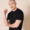 imageAmazon Essentials Mens Short Sleeve TShirts SlimFit Crewneck Pack of 2Black
