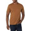 imageAmazon Essentials Mens Short Sleeve TShirts SlimFit Crewneck Pack of 2BlackBrown