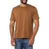 imageAmazon Essentials Mens Short Sleeve TShirts SlimFit Crewneck Pack of 2BlackBrown
