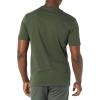imageAmazon Essentials Mens Short Sleeve TShirts SlimFit Crewneck Pack of 2BlackDark Olive