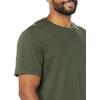imageAmazon Essentials Mens Short Sleeve TShirts SlimFit Crewneck Pack of 2BlackDark Olive