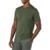 imageAmazon Essentials Mens Short Sleeve TShirts SlimFit Crewneck Pack of 2BlackDark Olive