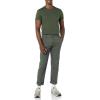 imageAmazon Essentials Mens Short Sleeve TShirts SlimFit Crewneck Pack of 2BlackDark Olive