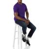 imageAmazon Essentials Mens Short Sleeve TShirts SlimFit Crewneck Pack of 2BlackDark Purple