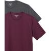 imageAmazon Essentials Mens Short Sleeve TShirts SlimFit Crewneck Pack of 2BurgundyCharcoal Heather