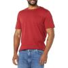 imageAmazon Essentials Mens Short Sleeve TShirts SlimFit Crewneck Pack of 2Dark RedNavy