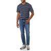 imageAmazon Essentials Mens Short Sleeve TShirts SlimFit Crewneck Pack of 2Grey HeatherNavy Stripe