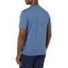 imageAmazon Essentials Mens Short Sleeve TShirts SlimFit Crewneck Pack of 2Navy Floral PrintWashed Blue