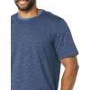 imageAmazon Essentials Mens Short Sleeve TShirts SlimFit Crewneck Pack of 2Navy Floral PrintWashed Blue