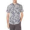 imageAmazon Essentials Mens ShortSleeve VNeck TShirts Pack of 2Black White Floral