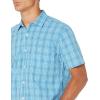 imageAmazon Essentials Mens ShortSleeve VNeck TShirts Pack of 2Blue White Plaid