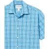 imageAmazon Essentials Mens ShortSleeve VNeck TShirts Pack of 2Blue White Plaid