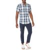 imageAmazon Essentials Mens ShortSleeve VNeck TShirts Pack of 2Navy White Large Plaid