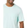 imageAmazon Essentials Mens TShirts RegularFit ShortSleeve Crewneck Pocket Pack of 2Aqua BlueLight Blue