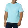 imageAmazon Essentials Mens TShirts RegularFit ShortSleeve Crewneck Pocket Pack of 2Aqua BlueLight Blue