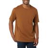 imageAmazon Essentials Mens TShirts RegularFit ShortSleeve Crewneck Pocket Pack of 2BlackBrown