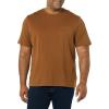 imageAmazon Essentials Mens TShirts RegularFit ShortSleeve Crewneck Pocket Pack of 2BlackBrown