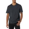 imageAmazon Essentials Mens TShirts RegularFit ShortSleeve Crewneck Pocket Pack of 2BlackCharcoal Heather