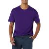 imageAmazon Essentials Mens TShirts RegularFit ShortSleeve Crewneck Pocket Pack of 2BlackDark Purple