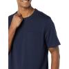 imageAmazon Essentials Mens TShirts RegularFit ShortSleeve Crewneck Pocket Pack of 2BlackNavy