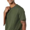 imageAmazon Essentials Mens TShirts RegularFit ShortSleeve Crewneck Pocket Pack of 2BlackOlive