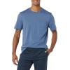 imageAmazon Essentials Mens TShirts RegularFit ShortSleeve Crewneck Pocket Pack of 2Floral PrintWashed Blue