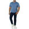imageAmazon Essentials Mens TShirts RegularFit ShortSleeve Crewneck Pocket Pack of 2Floral PrintWashed Blue