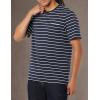 imageAmazon Essentials Mens TShirts RegularFit ShortSleeve Crewneck Pocket Pack of 2Grey HeatherNavy Stripe