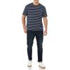 imageAmazon Essentials Mens TShirts RegularFit ShortSleeve Crewneck Pocket Pack of 2Grey HeatherNavy Stripe