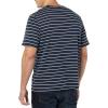 imageAmazon Essentials Mens TShirts RegularFit ShortSleeve Crewneck Pocket Pack of 2Grey HeatherNavy Stripe