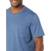 imageAmazon Essentials Mens TShirts RegularFit ShortSleeve Crewneck Pocket Pack of 2LavenderWashed Blue