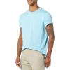 imageAmazon Essentials Mens TShirts RegularFit ShortSleeve Crewneck Pocket Pack of 2Light Blue
