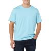 imageAmazon Essentials Mens TShirts RegularFit ShortSleeve Crewneck Pocket Pack of 2Light Blue