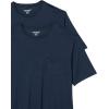 imageAmazon Essentials Mens TShirts RegularFit ShortSleeve Crewneck Pocket Pack of 2Navy