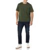 imageAmazon Essentials Mens TShirts RegularFit ShortSleeve Crewneck Pocket Pack of 2NavyOlive Stripe