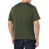 imageAmazon Essentials Mens TShirts RegularFit ShortSleeve Crewneck Pocket Pack of 2NavyOlive Stripe
