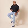 imageAmazon Essentials Short Sleeve Henley Shirt for Men  RegularFit Pique Available in Big ampamp Tall Pack of 2Black