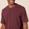 imageAmazon Essentials Short Sleeve Henley Shirt for Men  RegularFit Pique Available in Big ampamp Tall Pack of 2BurgundyGrey
