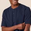 imageAmazon Essentials Short Sleeve Henley Shirt for Men  RegularFit Pique Available in Big ampamp Tall Pack of 2NavyWhite