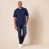 imageAmazon Essentials Short Sleeve Henley Shirt for Men  RegularFit Pique Available in Big ampamp Tall Pack of 2NavyWhite
