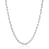 imageAmazon Essentials Sterling Silver Diamond Cut Rope Chain NecklaceSilver